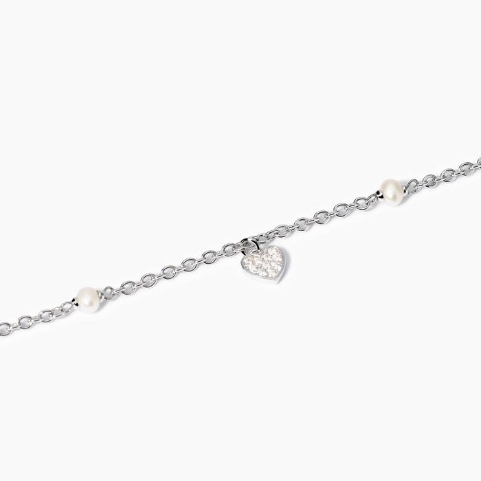 Bracciale con perle coltivate e ciondolo cuore Viva la Vida