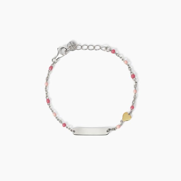 Bracciale incidibile con cuore in oro 9K Heart-Tag