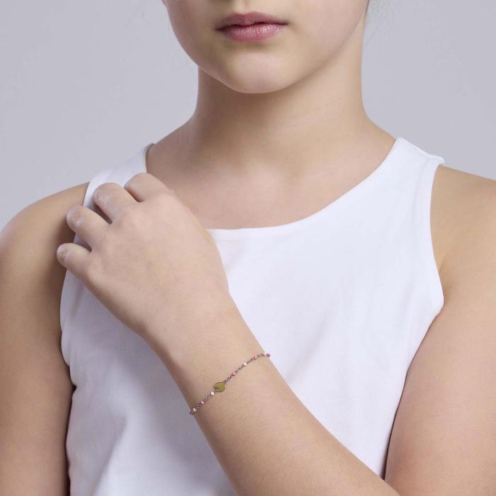 Bracciale multicolor con cuore oro 9K Mon Amour