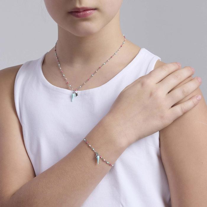 Bracciale multicolor con cornetto azzurro Buena Suerte