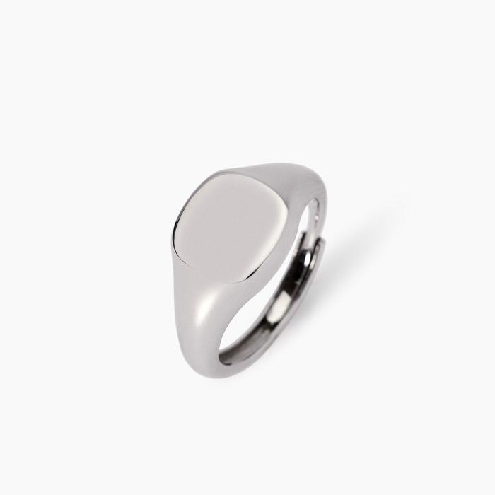 Anello chevalier regolabile in argento Nobile