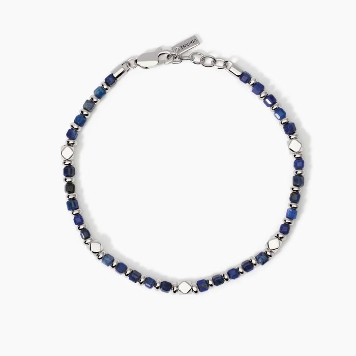 Bracciale da uomo in argento e sodalite blu California