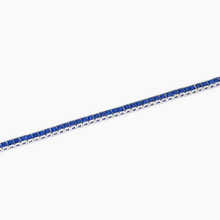 Bracciale tennis uomo con zaffiri sintetici| Mabina Gioielli Tennis Club