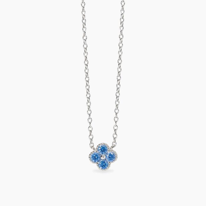 Girocollo con ciondolo fiore azzurro Jasmine