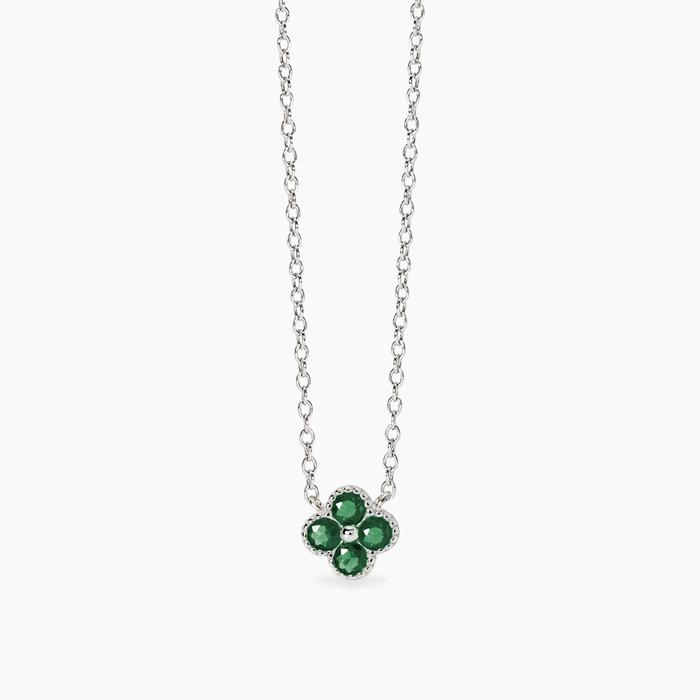 Girocollo con ciondolo fiore verde Jasmine