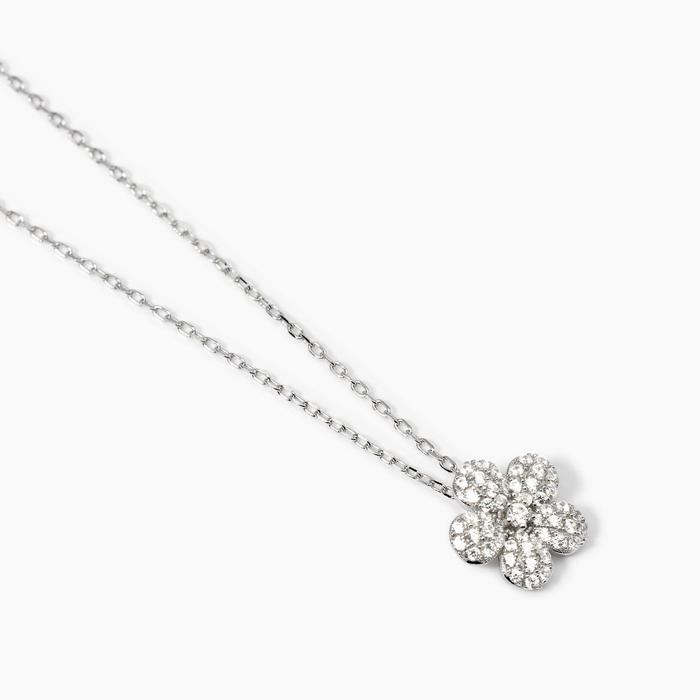 Girocollo in argento con fiore in zirconi Maledetta Primavera