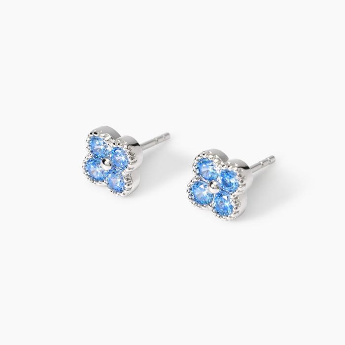 Orecchini con fiore azzurro Jasmine
