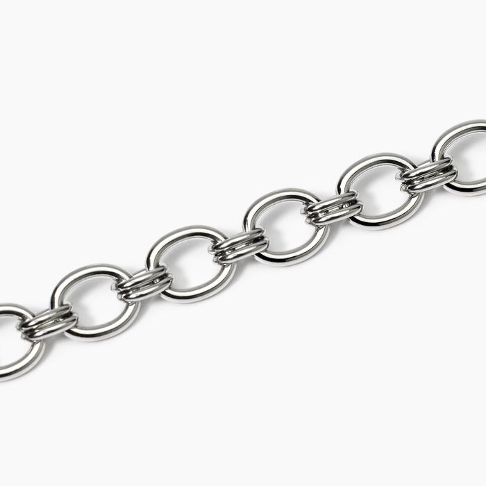 Bracciale in acciaio con catena larga