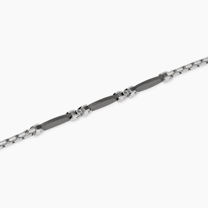 Bracciale regolabile con elementi neri Style 20