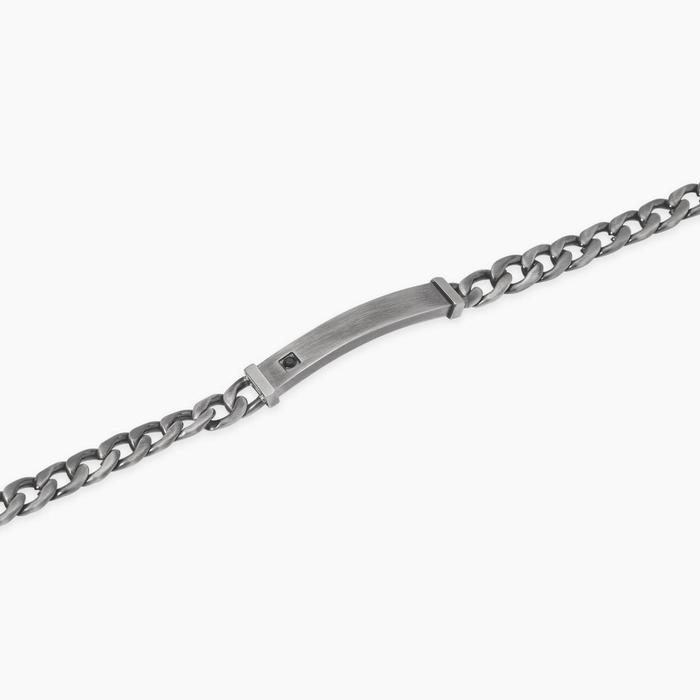 Bracciale in acciaio con piastra centrale Style 17