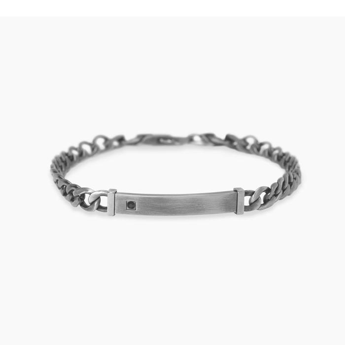 Bracciale in acciaio con piastra centrale Style 17