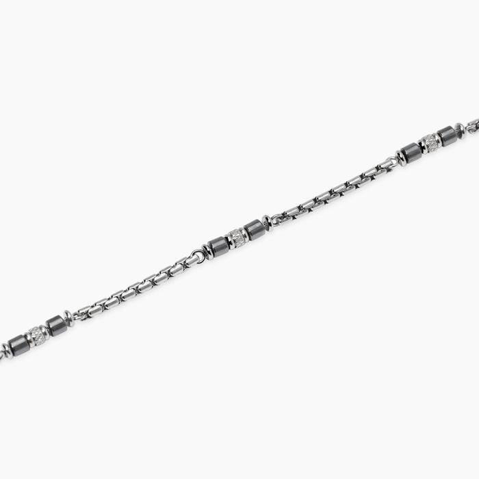 Bracciale in acciaio e ematite Style 03
