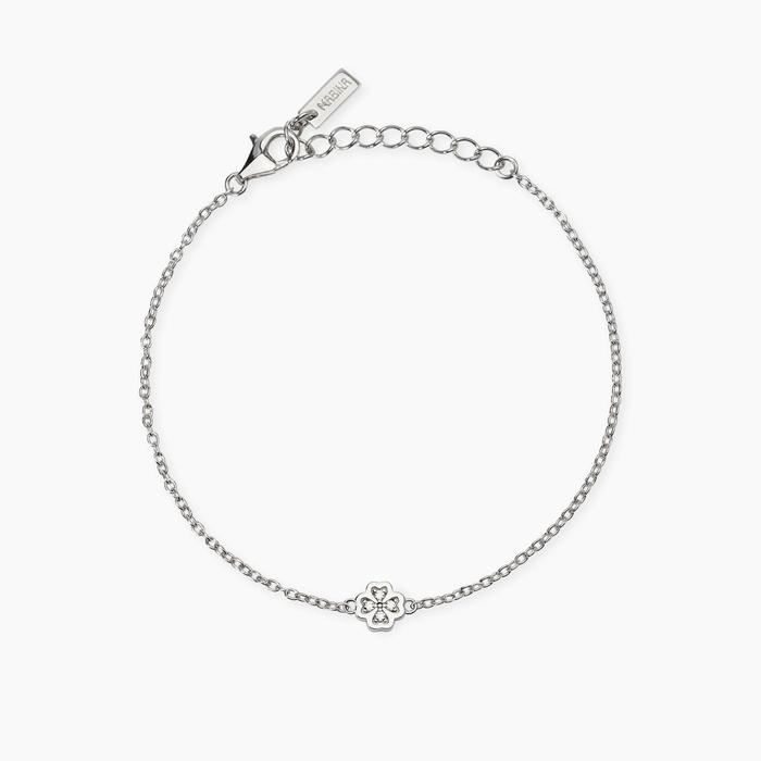 Bracciale con quadrifoglio in diamanti lab-grown My Diamond