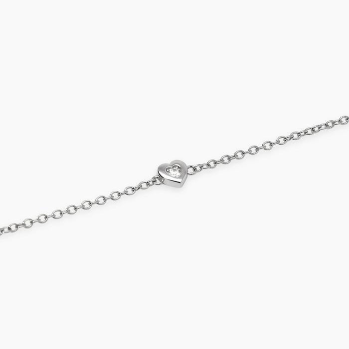 Bracciale con cuore e diamante lab-grown My Diamond
