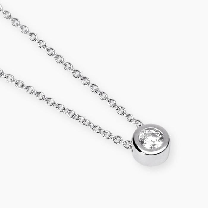 Girocollo con punto luce tondo in diamante lab-grown 0,14 carati My Diamond