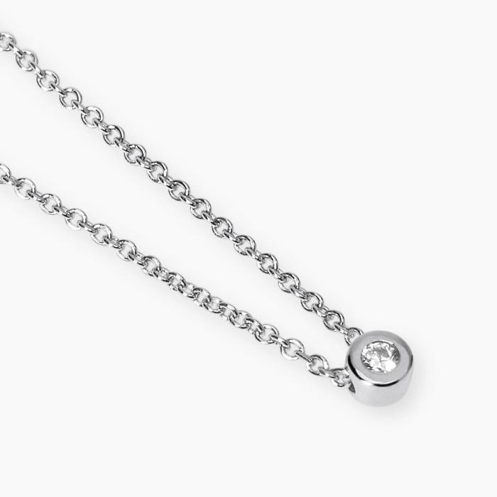 Girocollo con punto luce tondo in diamante lab-grown 0,04 carati My Diamond
