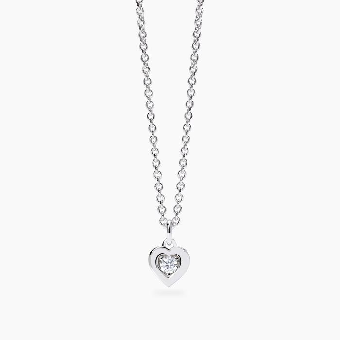 Girocollo con ciondolo cuore e diamante lab-grown My Diamond