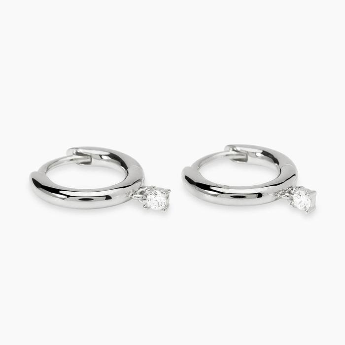 Orecchini a cerchio con pendente in diamante lab-grown My Diamond