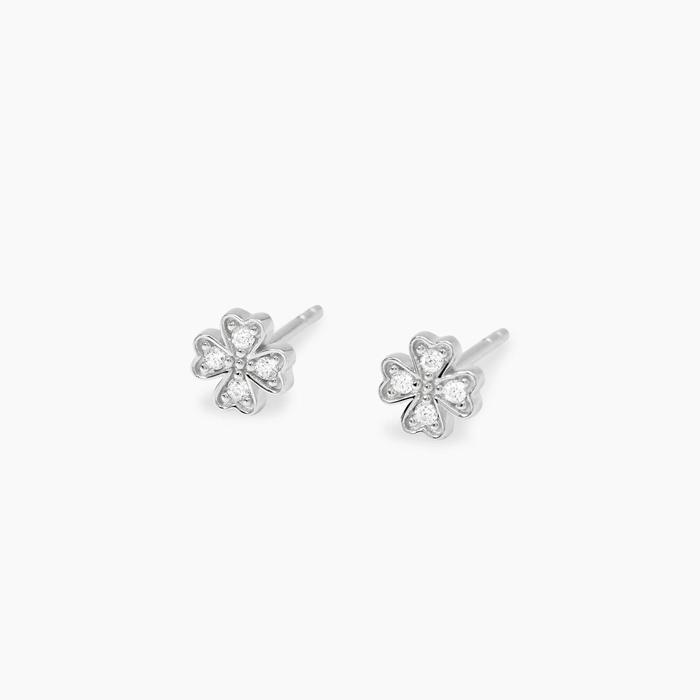 Orecchini a quadrifoglio con diamanti lab-grown My Diamond