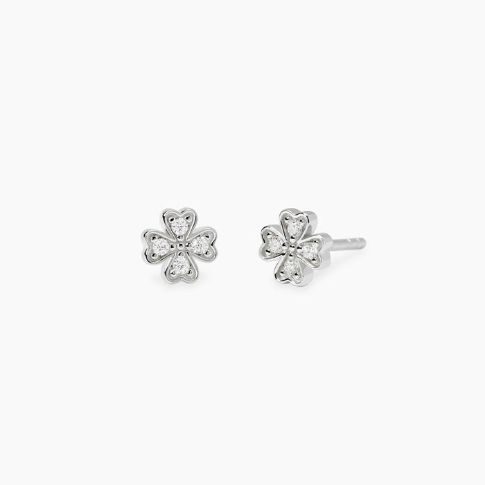Orecchini a quadrifoglio con diamanti lab-grown My Diamond