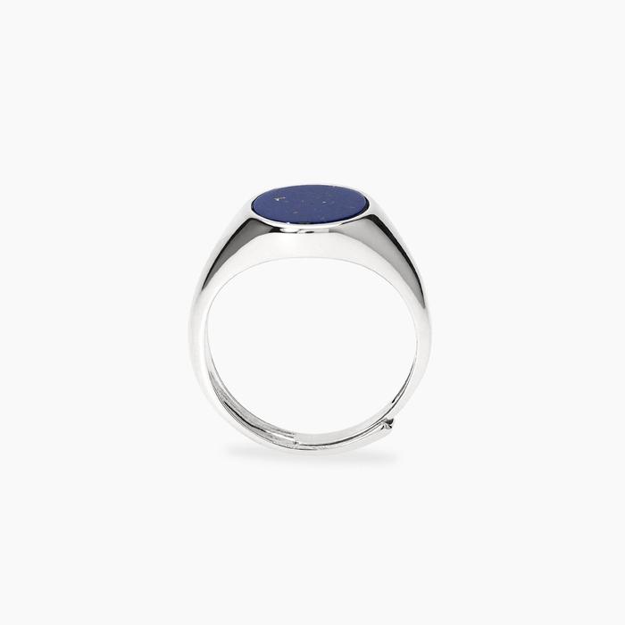 Anello ovale in argento e lapis KINGSTONE