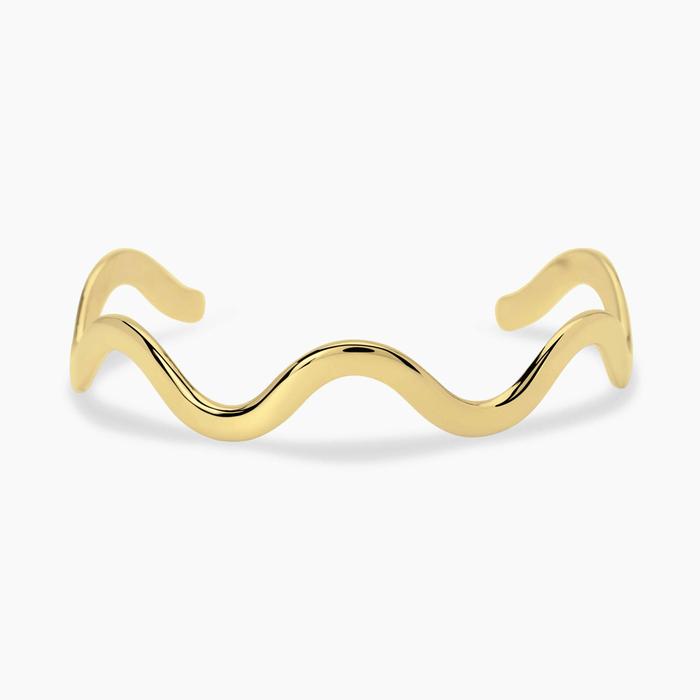 Bracciale schiava ondulato in dorato Style 82