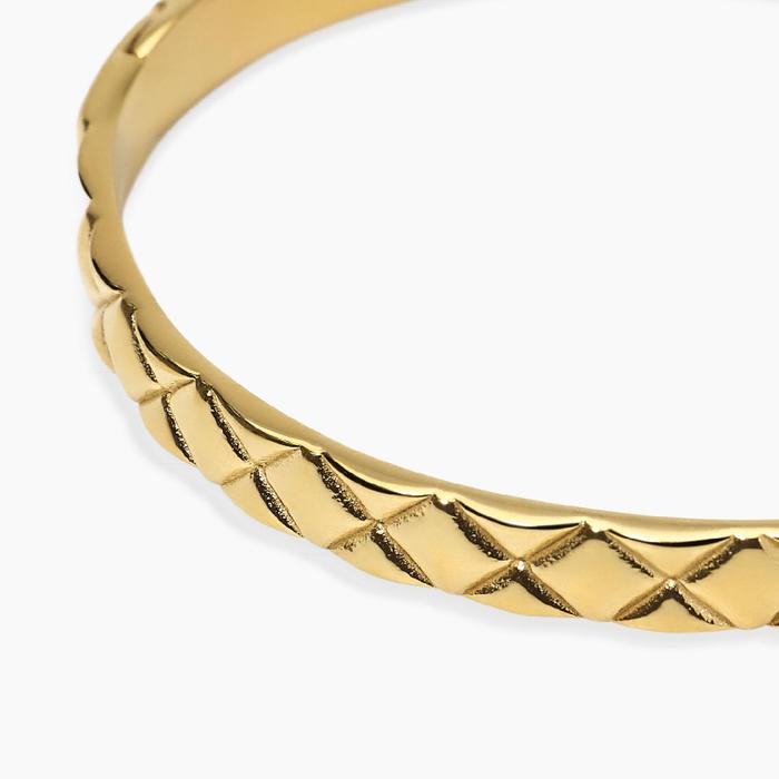 Bracciale bangle matelassé in dorato Style 75