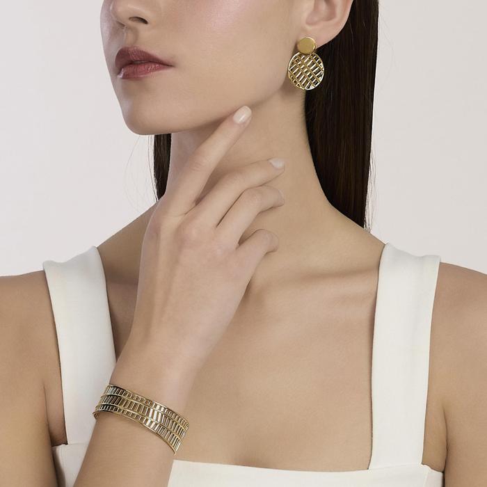 Bracciale cuff in dorato Style 74