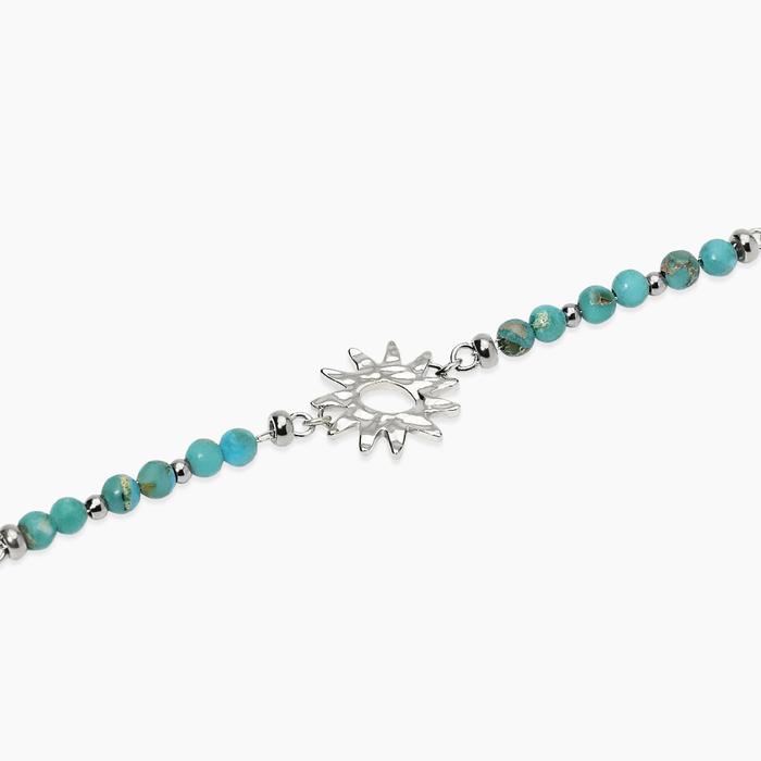 Bracciale con diaspro azzurro e sole Style 68
