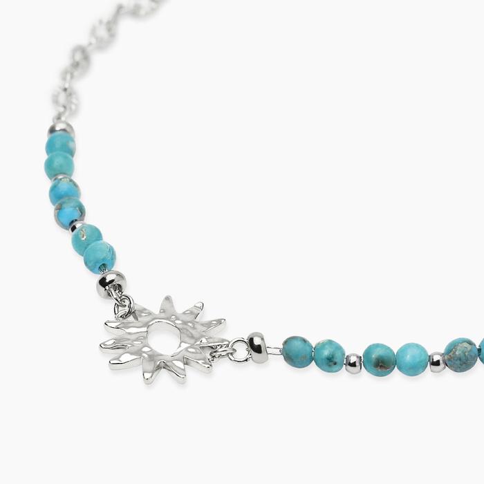 Bracciale con diaspro azzurro e sole Style 68