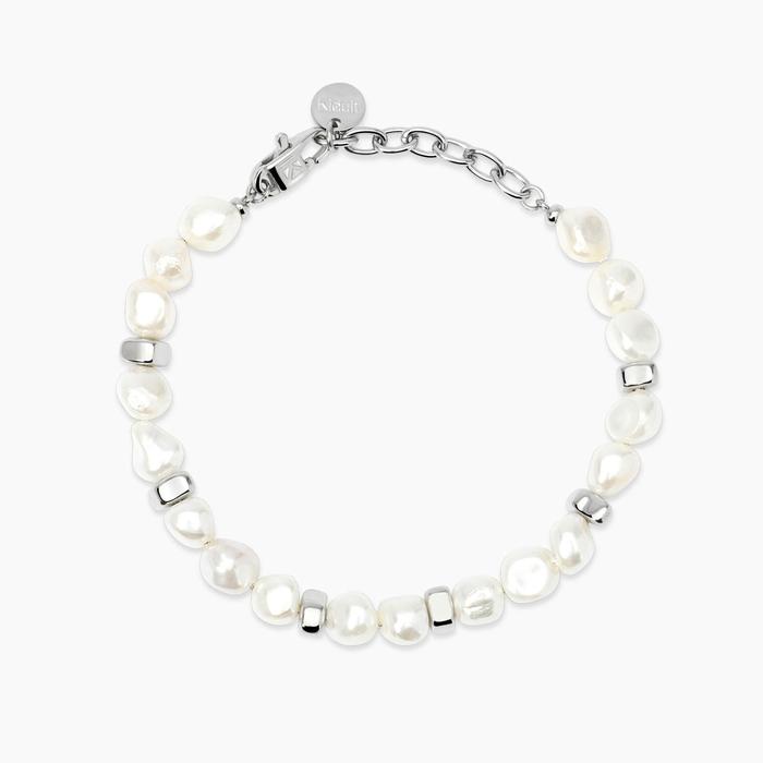 Bracciale in acciaio e perle conchiglia Style 70