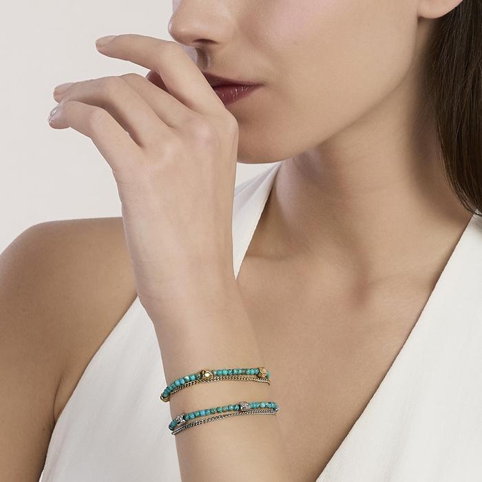 Bracciale regolabile con doppia catena Style 76
