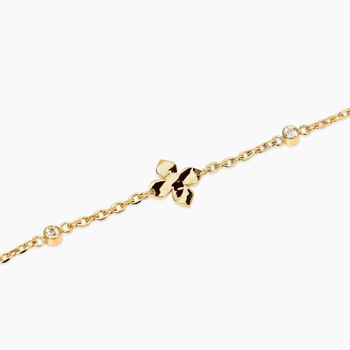 Bracciale dorato con fiori Style 66