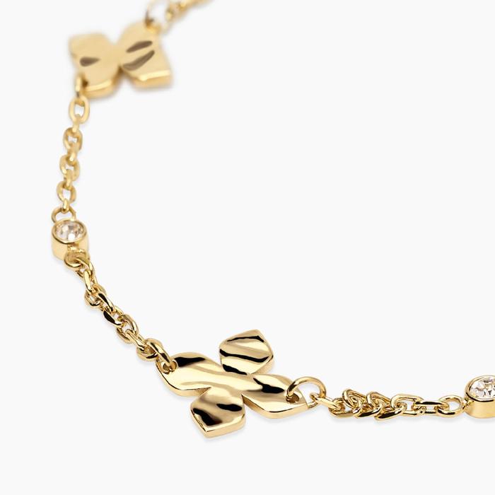 Bracciale dorato con fiori Style 66