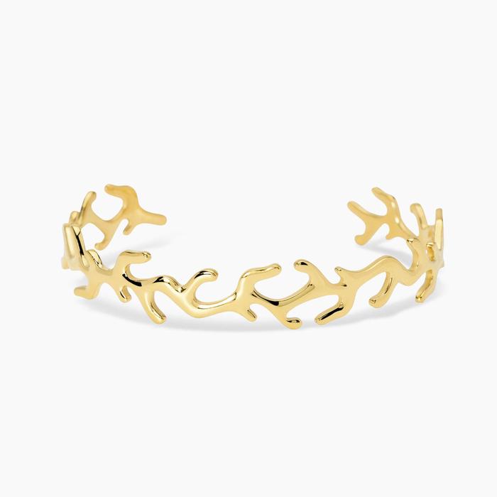 Bracciale cuff in acciaio dorato Style 69