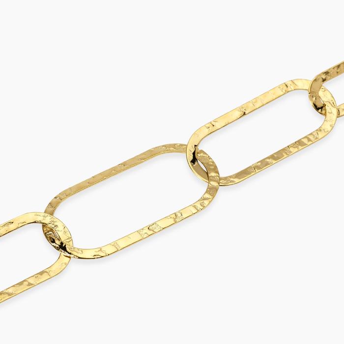 Bracciale con maglie dorate martellate Style 83