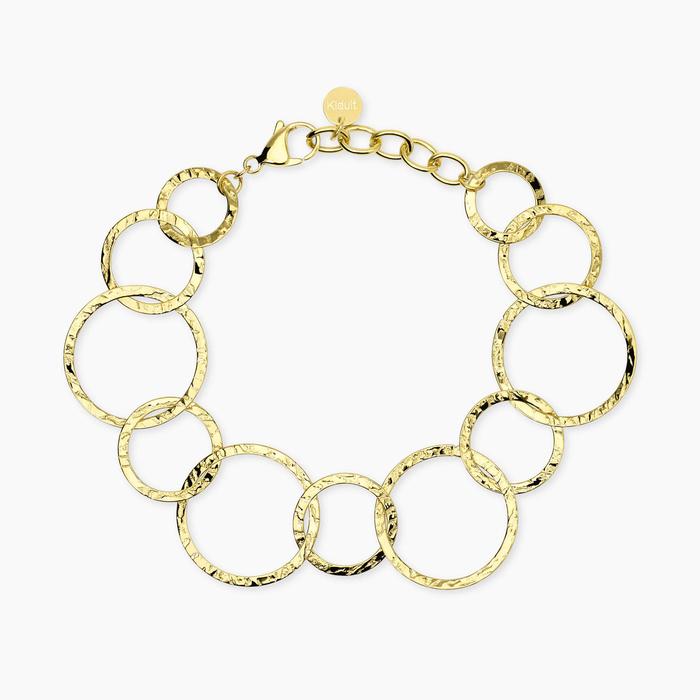 Bracciale con maglie dorate rotonde Style 62