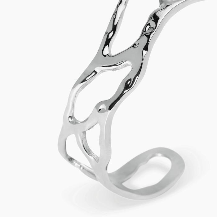 Bracciale cuff in acciaio martellato Style 73