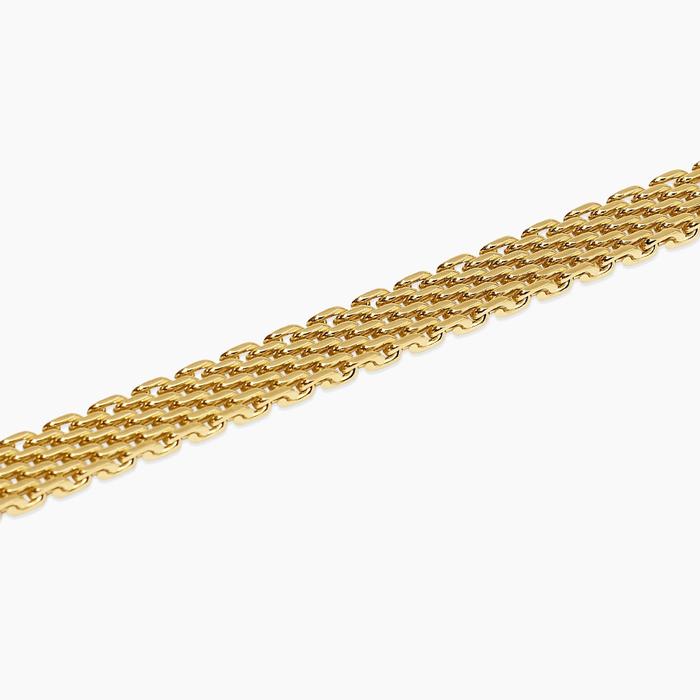 Bracciale regolabile dorato con catena mesh Style 72