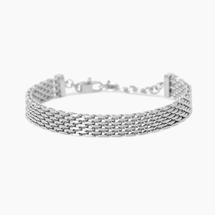 Bracciale regolabile con catena mesh Style 72
