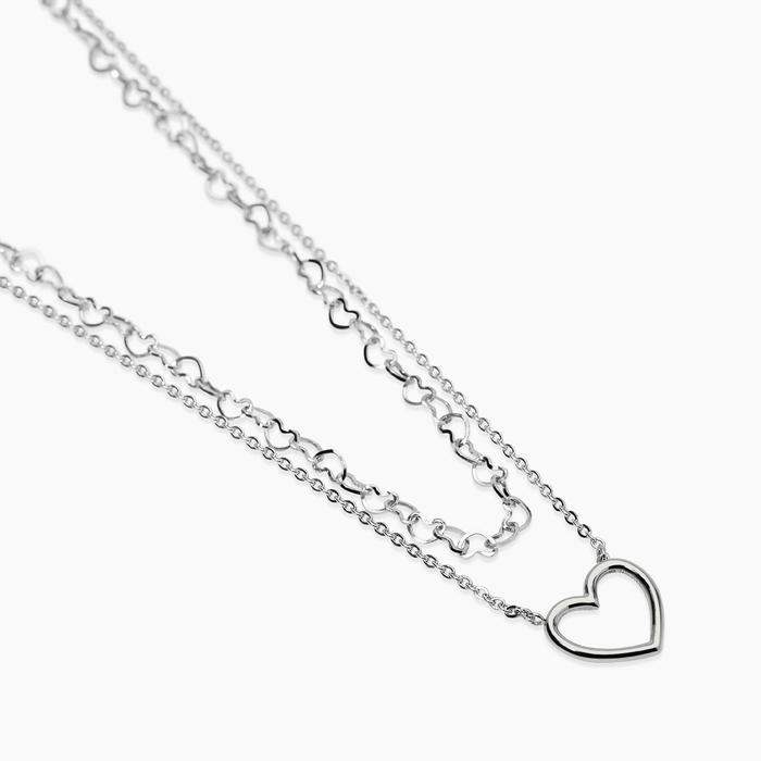 Girocollo doppia catena e cuore Style 64