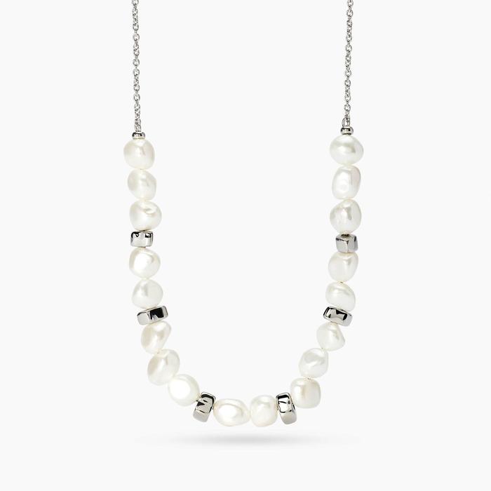 Girocollo in acciaio e perle conchiglia Style 70