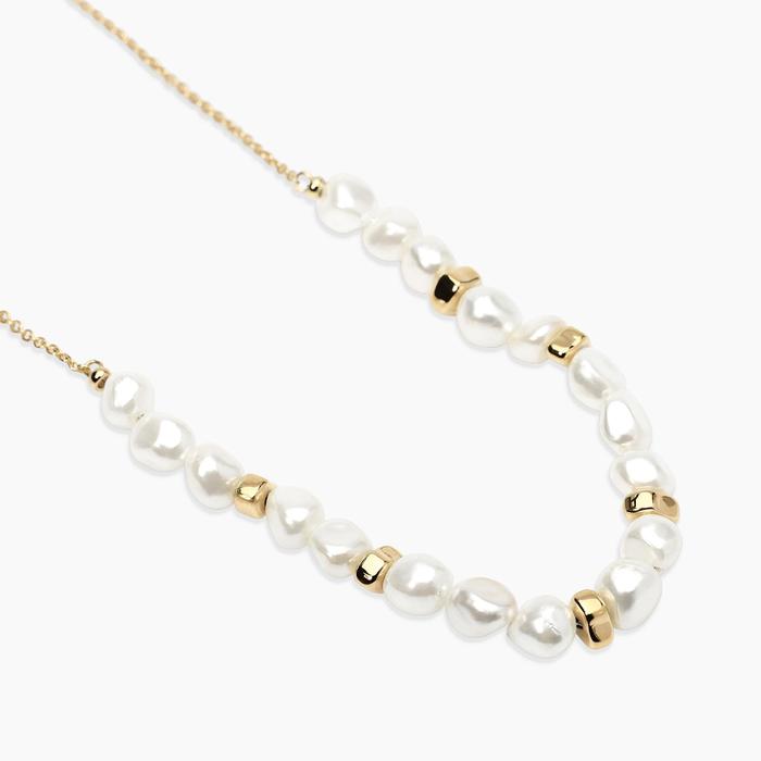 Girocollo dorato con perle conchiglia Style 70