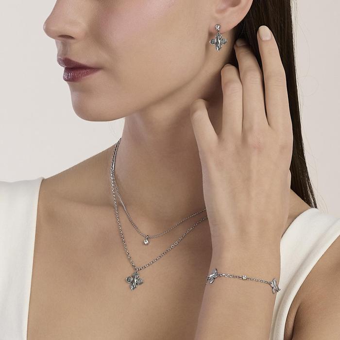Girocollo con catene e fiore Style 66