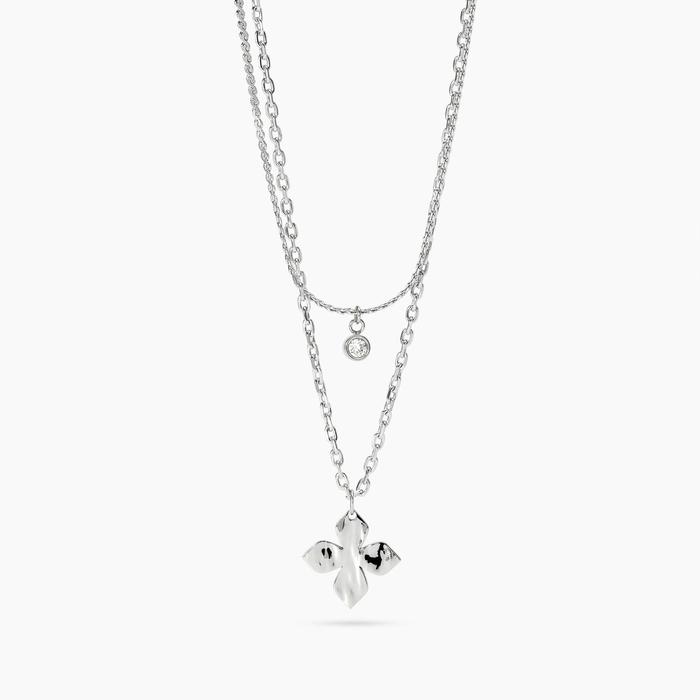 Girocollo con catene e fiore Style 66