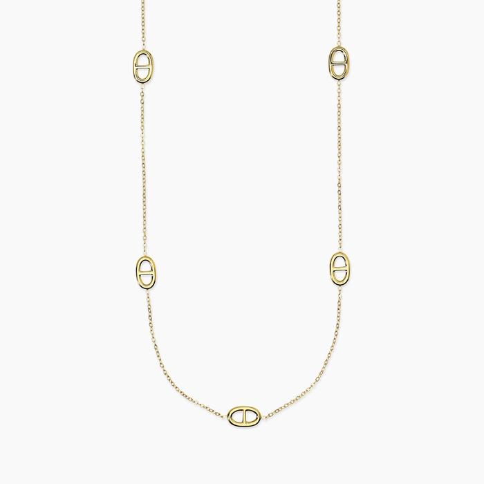 Collana con staffe in acciaio dorato Style 84