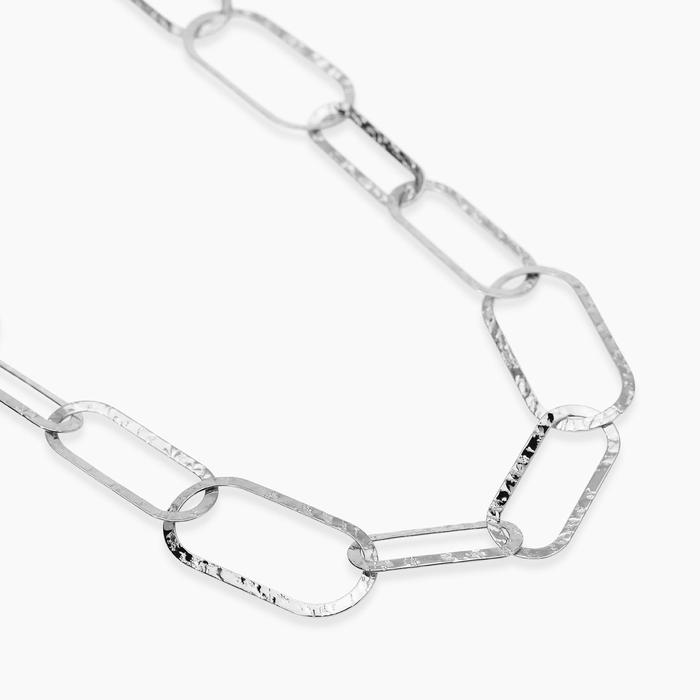 Collana con maglie allungate martellate Style 83