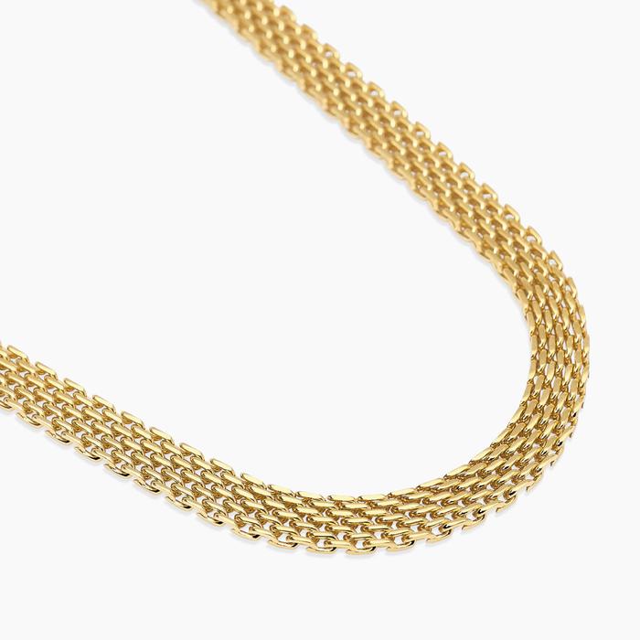 Girocollo regolabile dorato con catena mesh Style 72