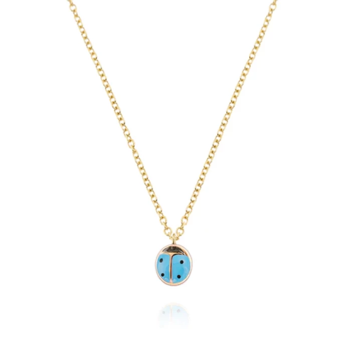 Collana Coccinella d'Oro Vero