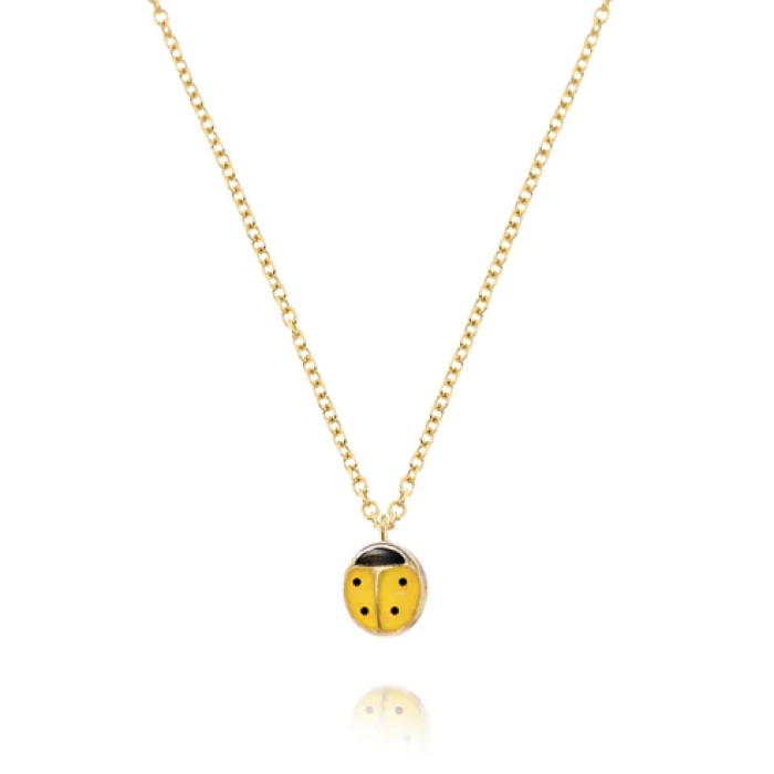 Collana Coccinella d'Oro Vero